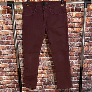 J Brand Men's Burgundy Jeans 33 x 32 pants slacks dark red